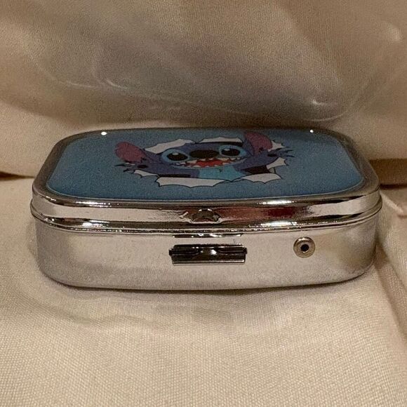 Lilo & Stitch Travel Pill Box 2 Compartment Decorative Medicine Pill Case NWT - Picture 3 of 5